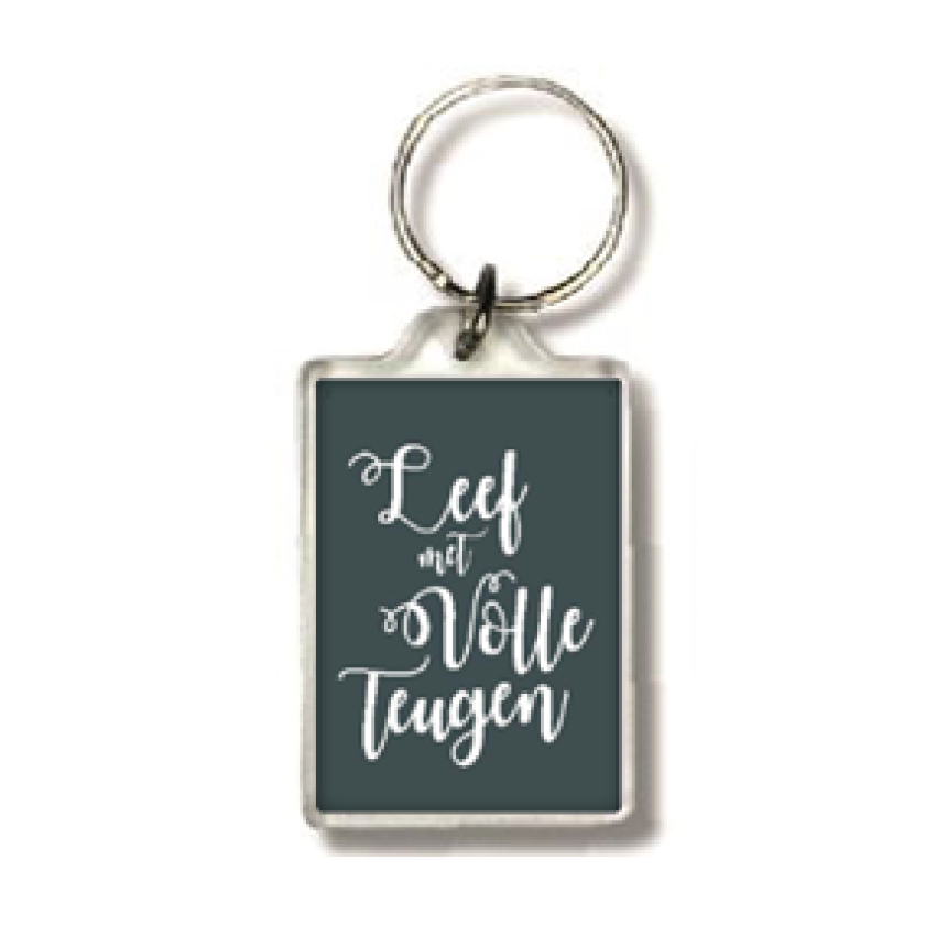 Sleutelhanger Leef met volle teugen - grijs - MA35511 -  Sleutelhangers bij MajesticAlly