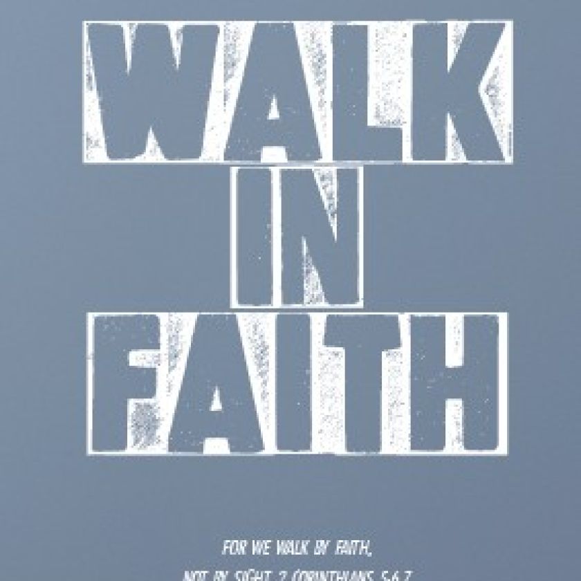 Kaart 'Walk in faith' - 552620S - Puur 2020 bij MajesticAlly