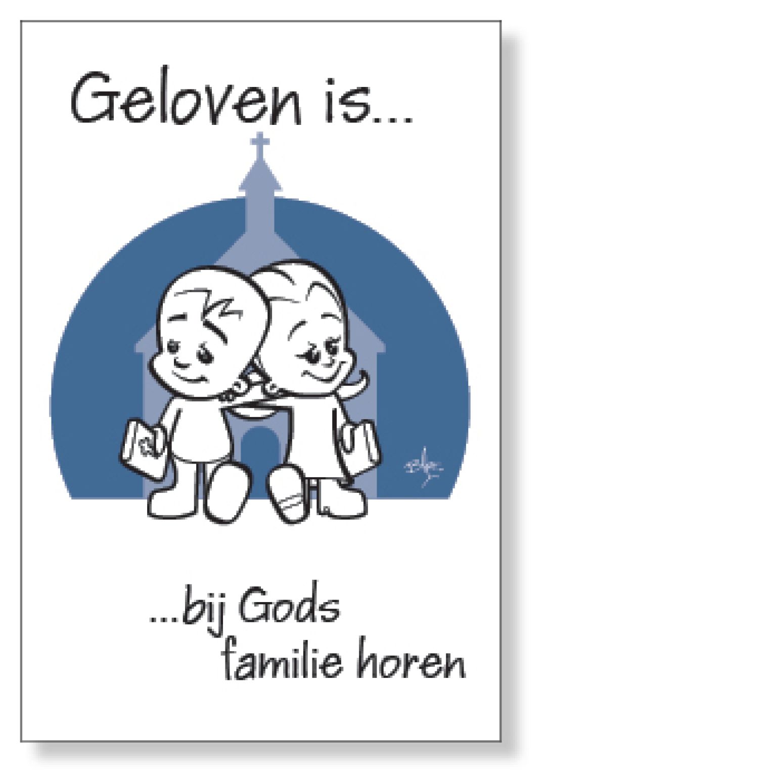 Minikaart x10 geloven is bij Gods familie ho - 44570xx -  Minikaartjes bij MajesticAlly