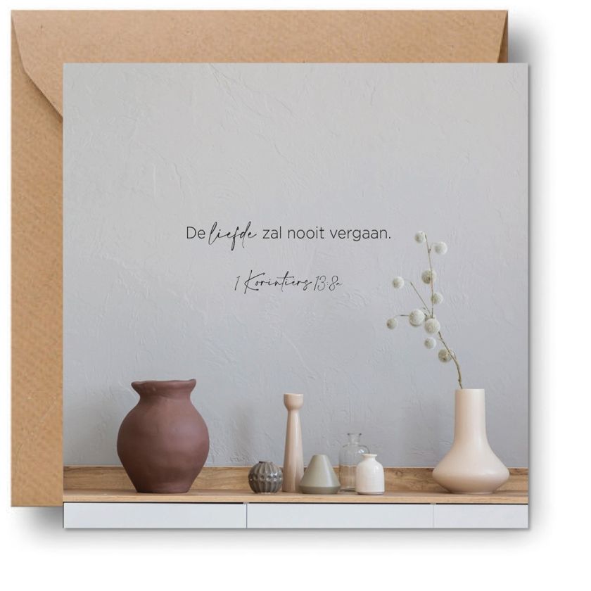 Interieurcadeau 'Liefde zal nooit vergaan' - MA39732 -  Cadeauborden bij MajesticAlly