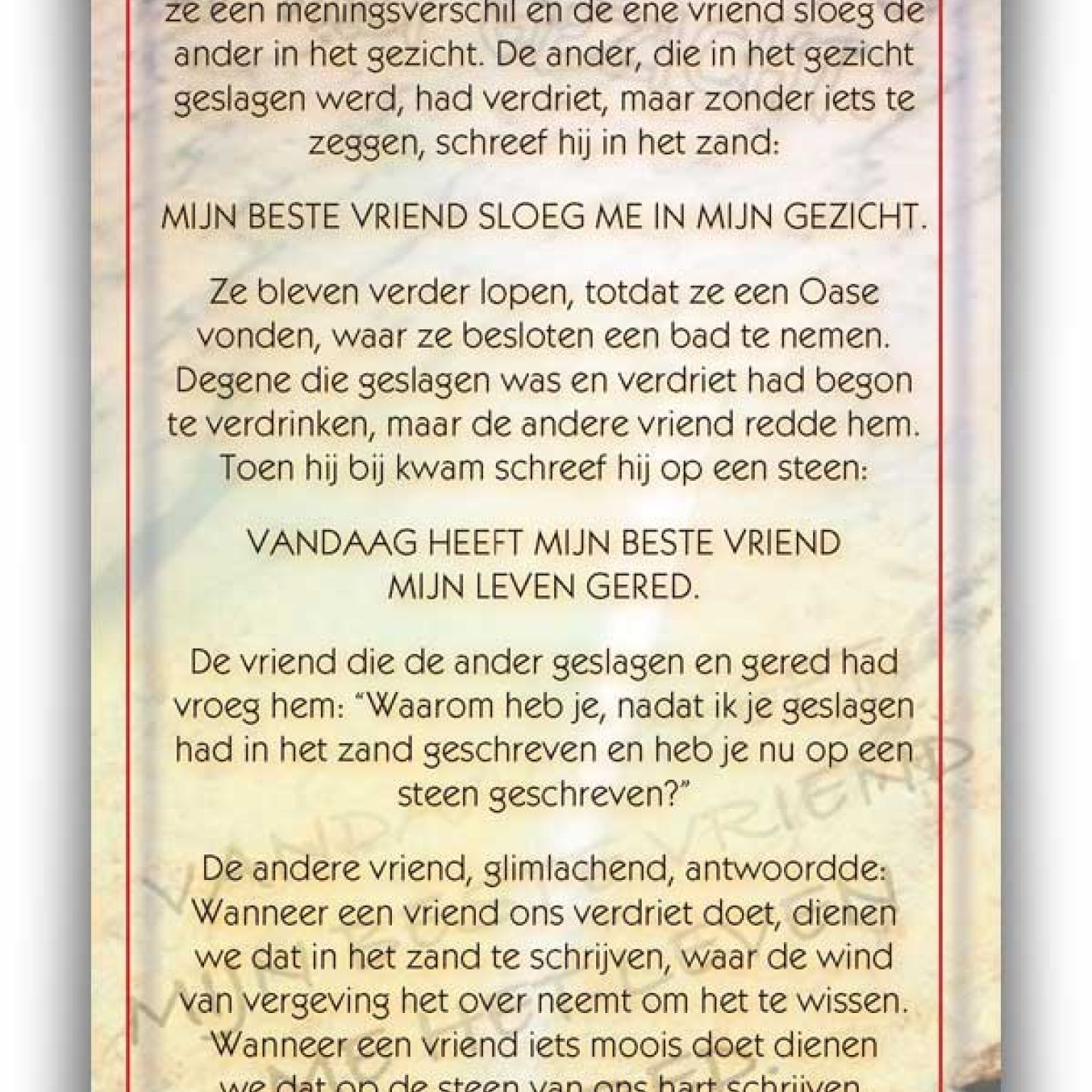 Bemoedigingskaart -  'Leer om in het zand te schrijven' - 44058 -  Kaarten bij MajesticAlly