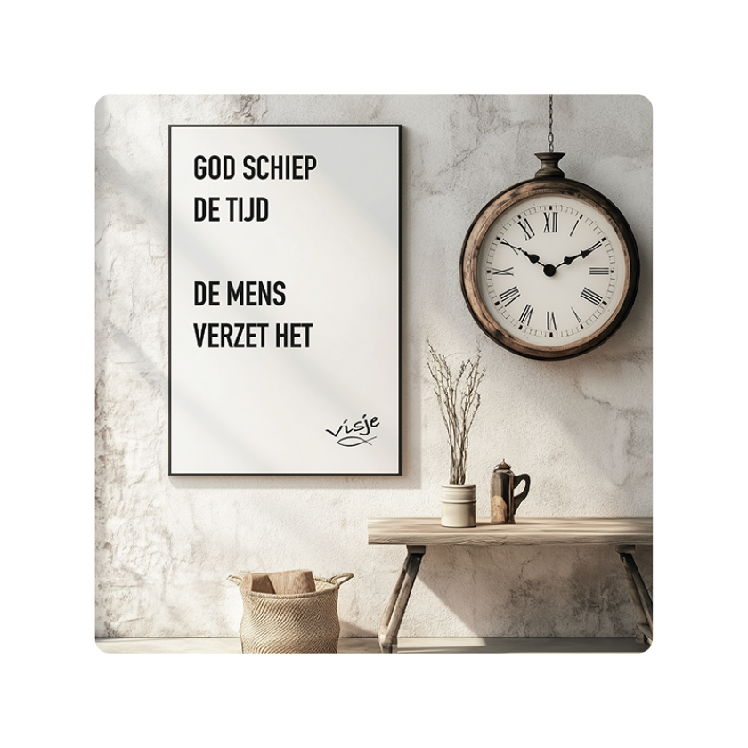 V16006 Visje Cadeaubordjes 15x15 God Tijd cf13312d