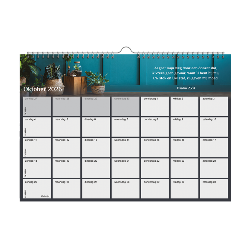 Maandkalender Psalmen 2026 Oktober d3093f59