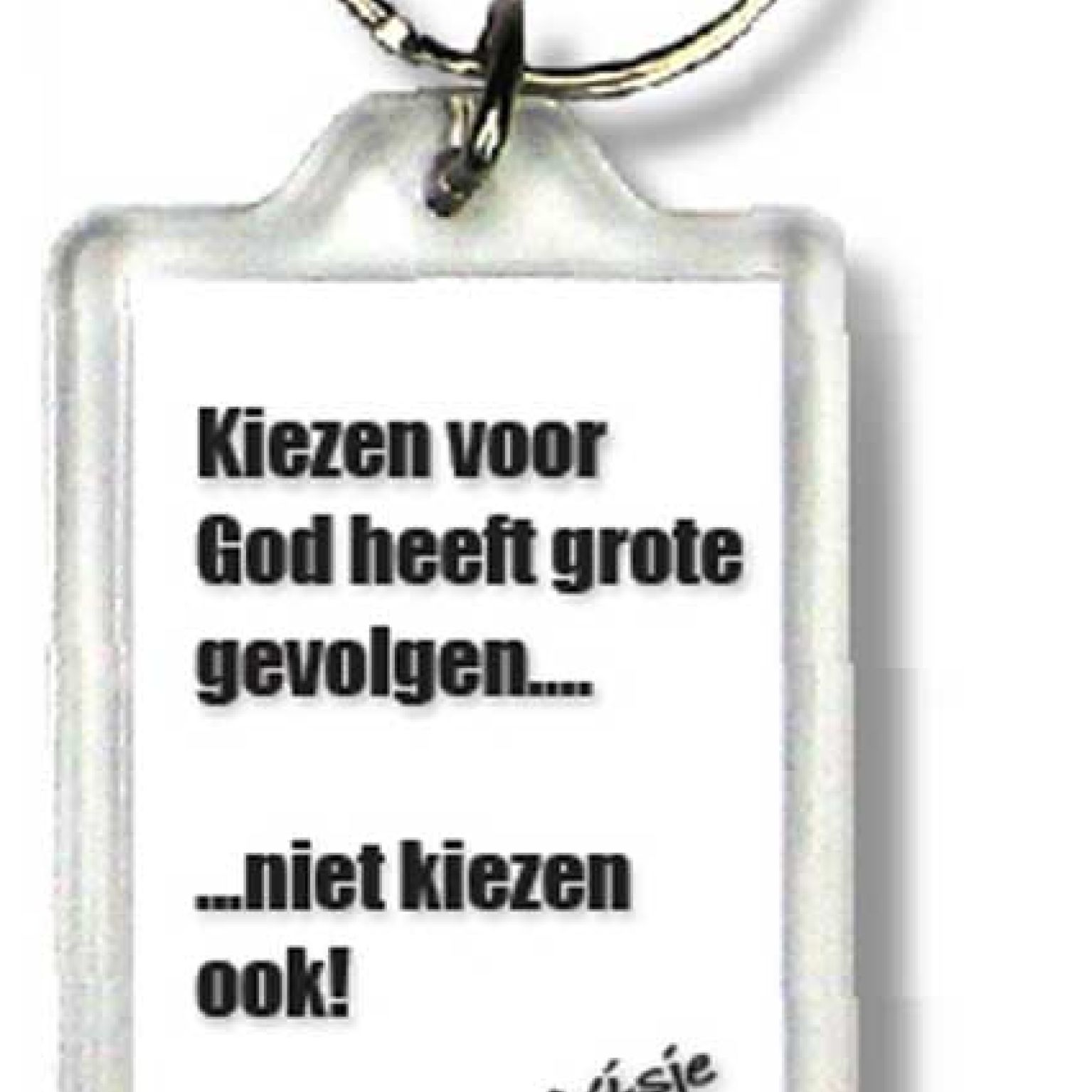 Sleutelhanger kiezen voor God heeft grot - 44375 -  Visje Sleutelhangers bij MajesticAlly