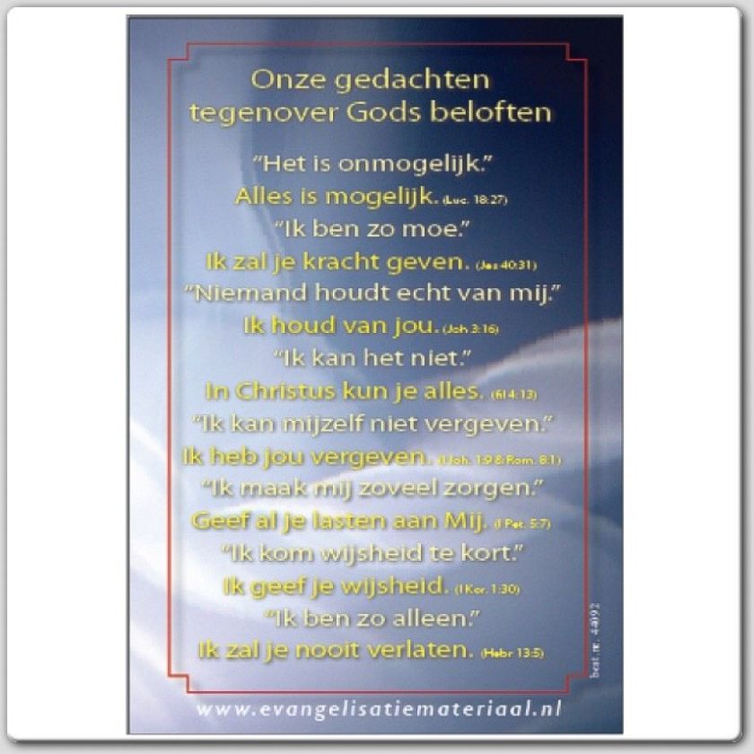 Minikaart onze gedachten tegenover go - 47018 -  Minikaartjes bij MajesticAlly