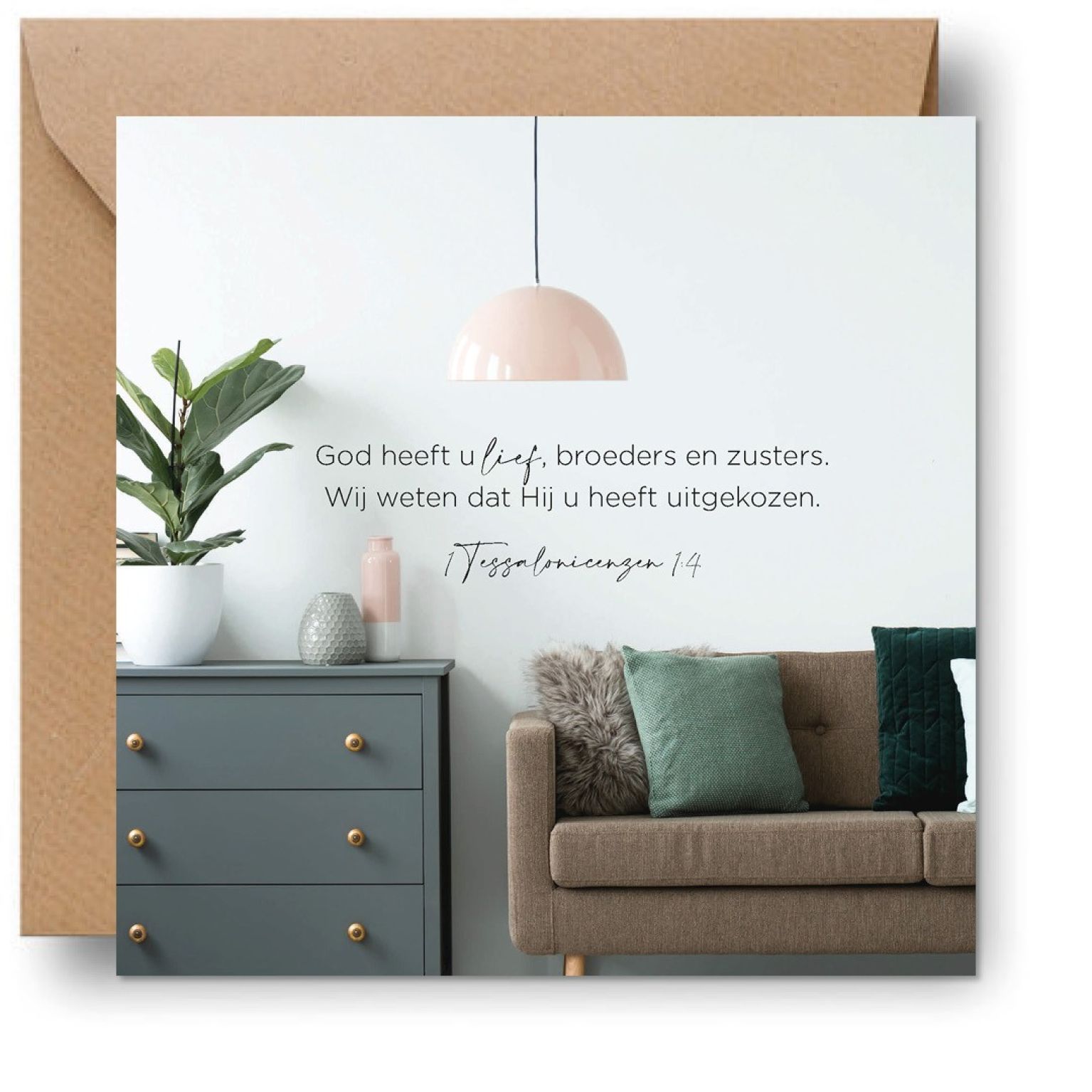 Interieurcadeau 'God heeft u lief' - MA39705 -  Cadeauborden bij MajesticAlly