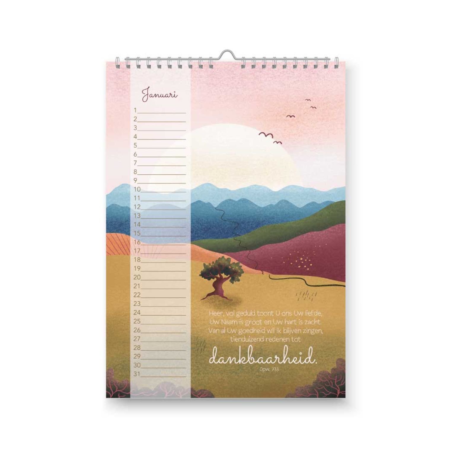 2.Verjaardagskalender A4 Marjoleins Creations Januari e4221e16