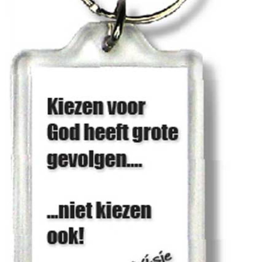 Sleutelhanger kiezen voor God heeft grot - 44375 -  Visje Sleutelhangers bij MajesticAlly