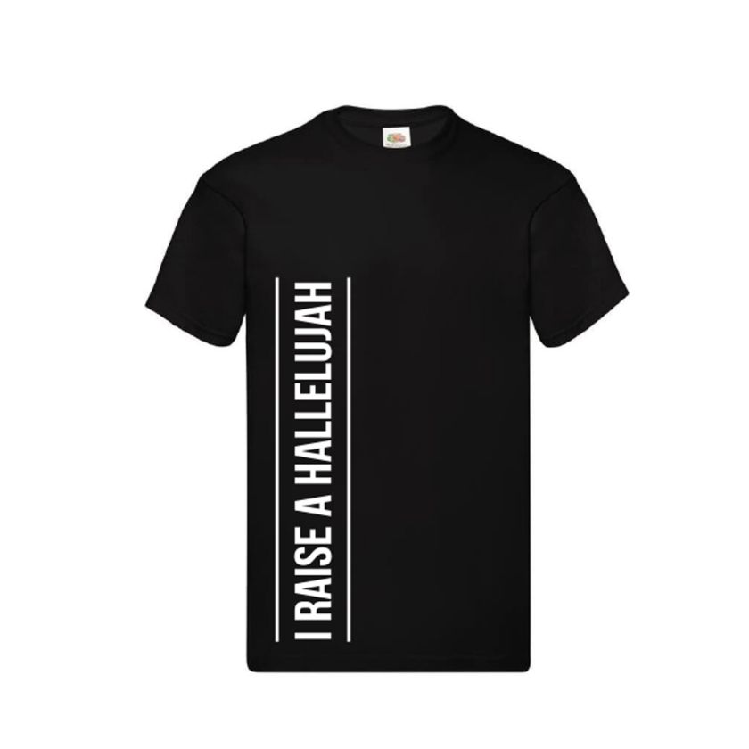 Zwart T-shirt I raise a Hallelujah