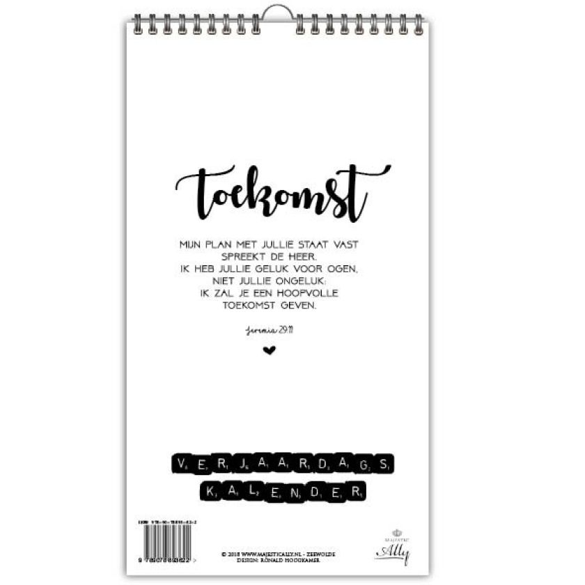 Verjaardagskalender Words and Letters - 9789078893622 -  Verjaardagskalenders bij MajesticAlly