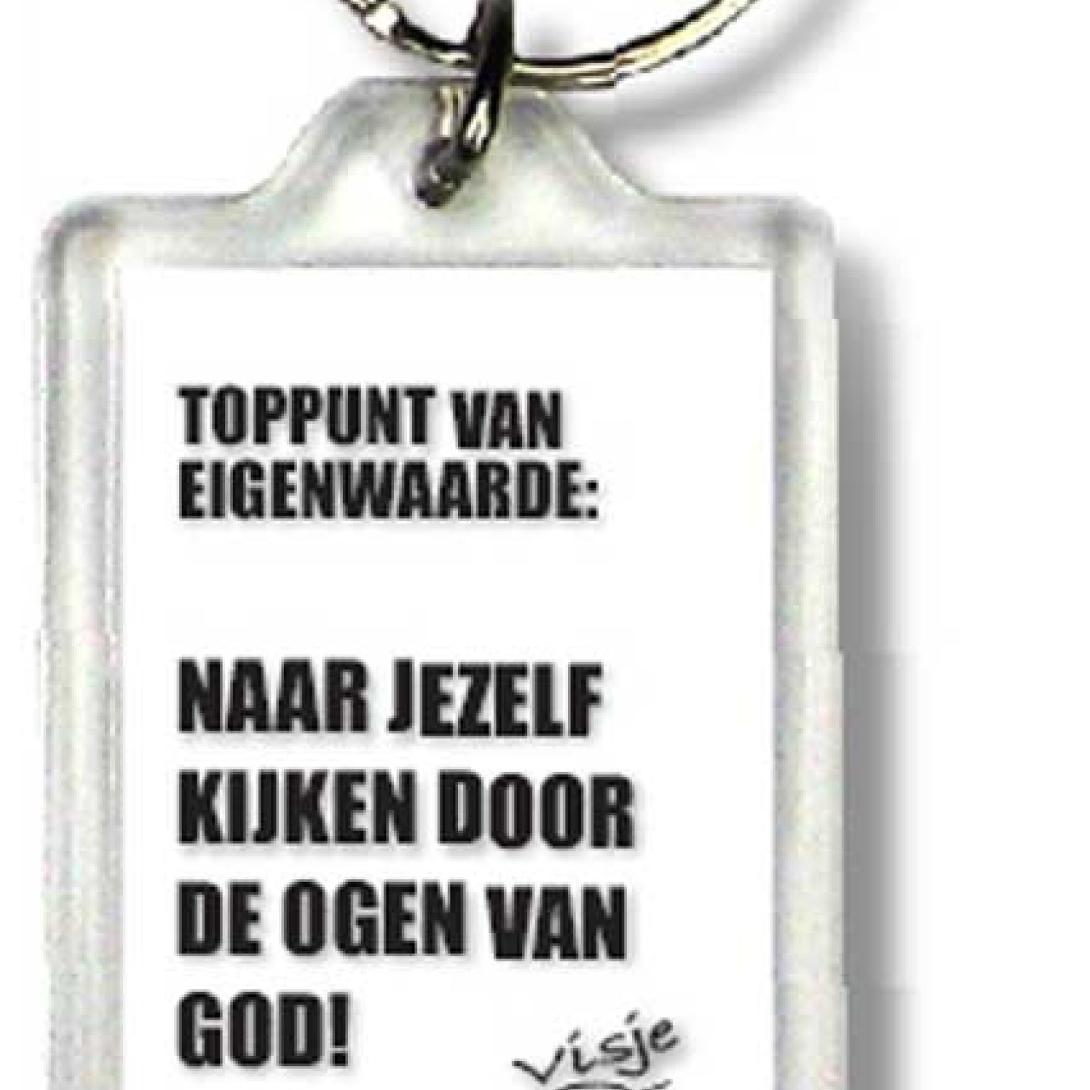 Sleutelhanger toppunt van eigenwaarde na - 44376 -  Visje Sleutelhangers bij MajesticAlly