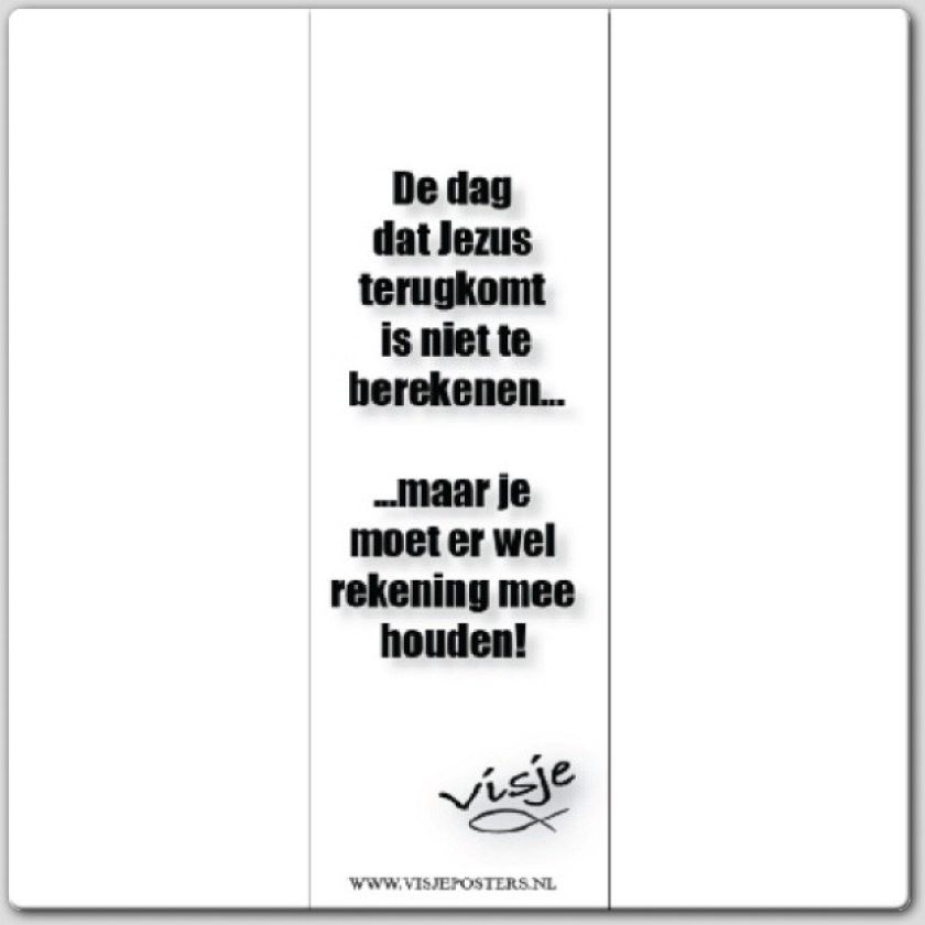 Boekenlegger visje de dag dat Jezus teru - 44863 -  Visje bij MajesticAlly