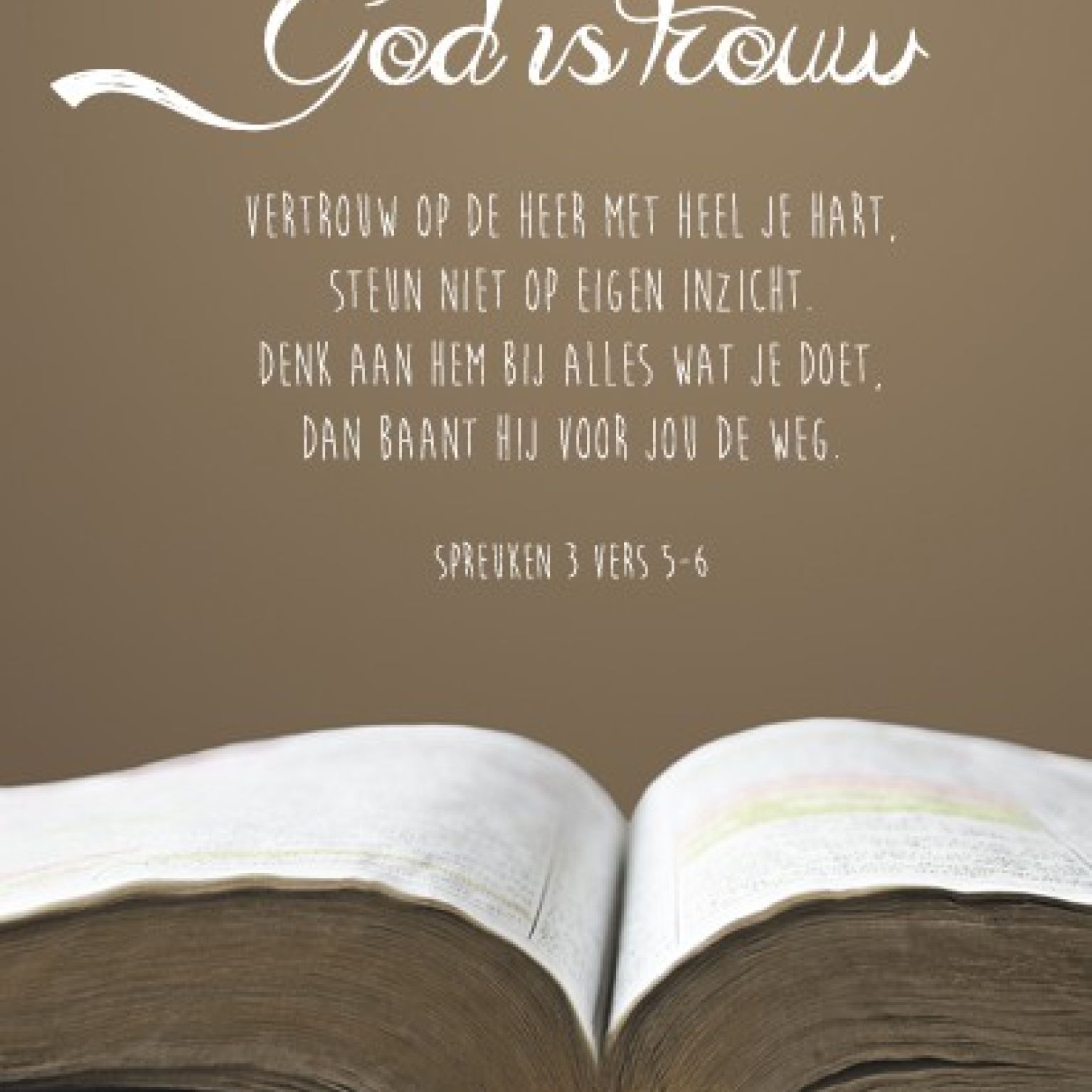 Viltbord 'God is trouw' - MA17504 -  Viltborden bij MajesticAlly