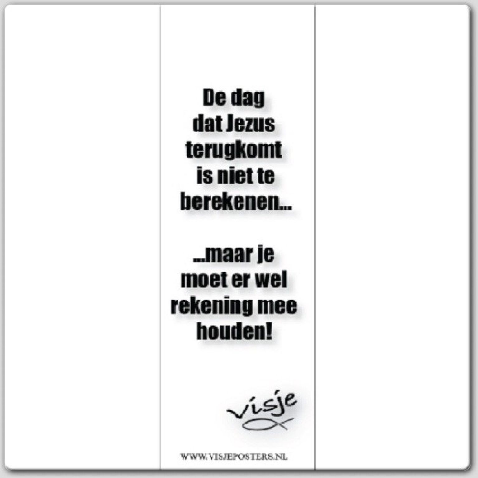 Boekenlegger visje de dag dat Jezus teru - 44863 -  Visje bij MajesticAlly