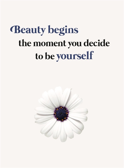 Kaart 'Beauty begins the moment you decide to be yourself'
