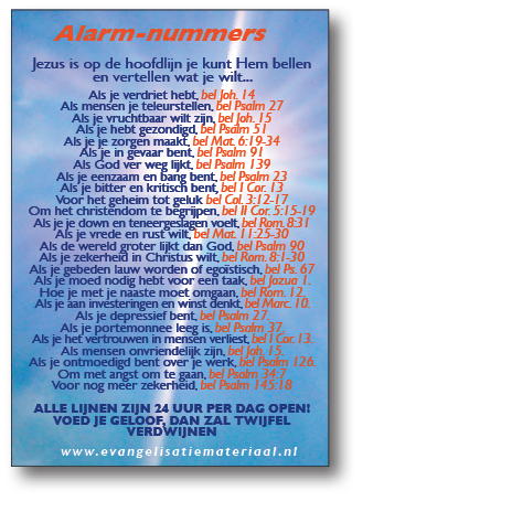 Bemoedigingskaart - 'Alarmnummers' - 44054 -  Kaarten bij MajesticAlly