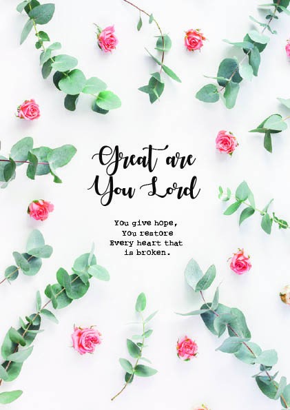 Poster A3 'Great are you Lord' - MA33119 -  Posters A3 bij MajesticAlly