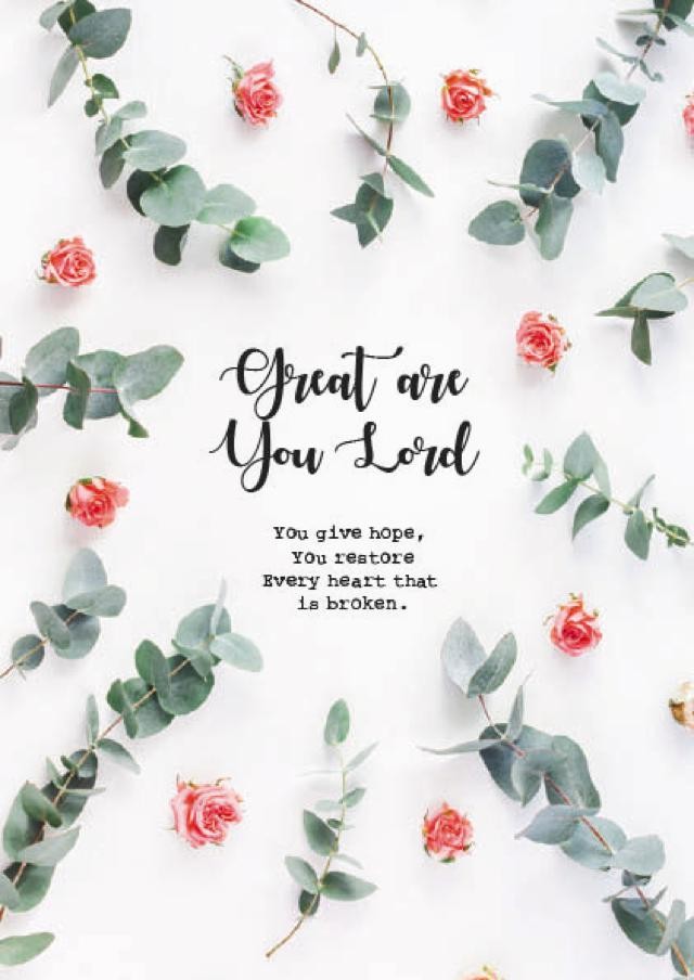 Poster A4  'Great are You Lord' - MA33019 -  Posters A4 bij MajesticAlly
