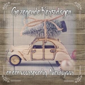 Voordeelpakje kerstkaarten 'Brocante' - 6 stuks - MA26052 -  Voordeelpakjes kerst bij MajesticAlly