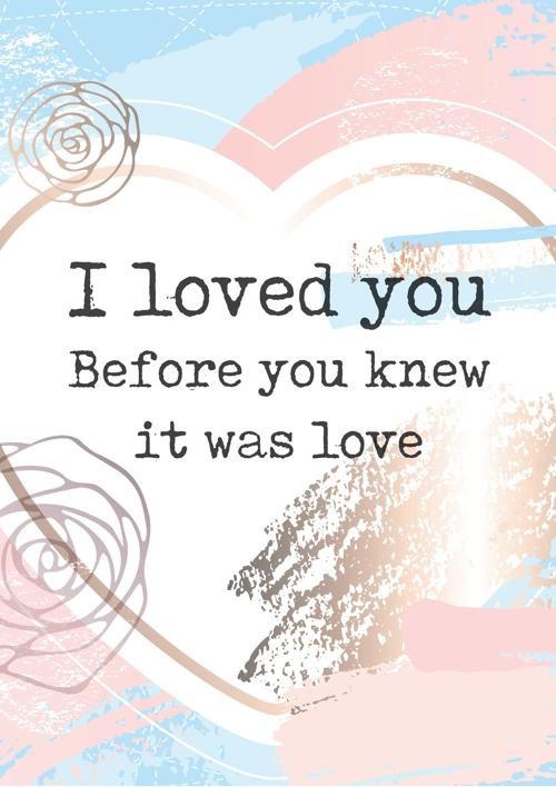 Poster  I loved you - MA33218 -  Posters XL  bij MajesticAlly