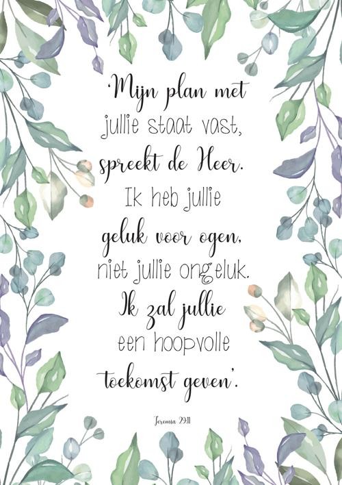 Poster A4 'Mijn plan staat vast' - MA33522 -  Posters A4 bij MajesticAlly