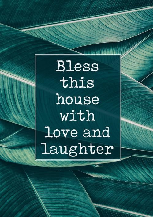Poster A4 'Bless this house' - MA33525 -  Posters A4 bij MajesticAlly