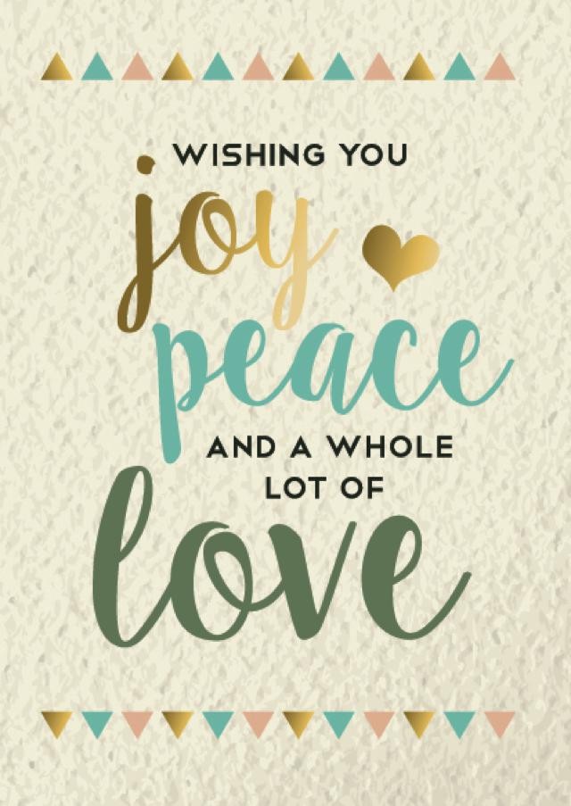 kerstkaart - Joy Peace Love Believe - craft' - MA26204 -  Christelijke kerstkaarten bij MajesticAlly