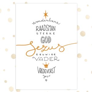 Poster A4  'Wonderbare Raadsman' - MA36201 -  Diverse kerstcadeaus bij MajesticAlly