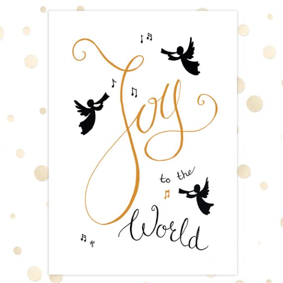 Poster A4 'Joy to the world' - MA36204 -  Diverse kerstcadeaus bij MajesticAlly