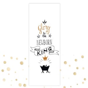 Boekenlegger 'Glory to the newborn King' - MA36101 -  Kerst boekenleggers bij MajesticAlly
