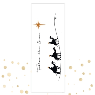 Boekenlegger 'Follow the star' - MA36105 -  Kerst boekenleggers bij MajesticAlly
