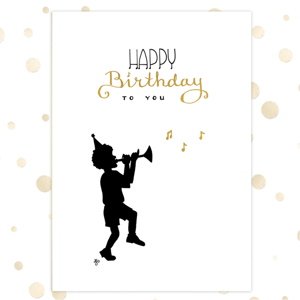 Kaart 'Happy birthday' - MA36018 -  Golden Blessings bij MajesticAlly