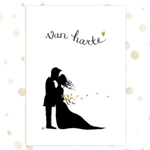 Kaart 'Van harte' - MA36019 -  Golden Blessings bij MajesticAlly