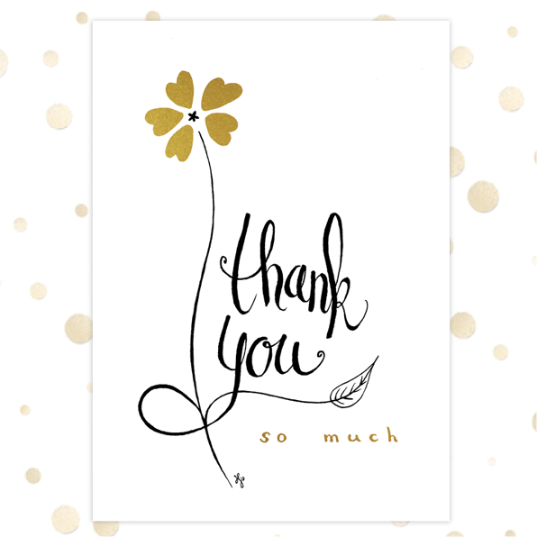 Kaart 'Thank you' - MA36029 -  Golden Blessings bij MajesticAlly