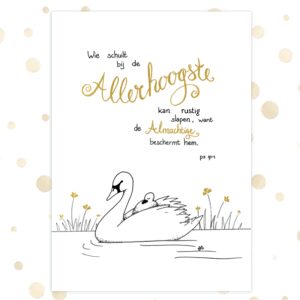 Kaart 'Wie schuilt bij de Allerhoogste' - MA36038 -  Golden Blessings bij MajesticAlly