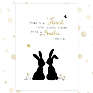 Kaart 'There is a friend' - MA36047 -  Golden Blessings bij MajesticAlly