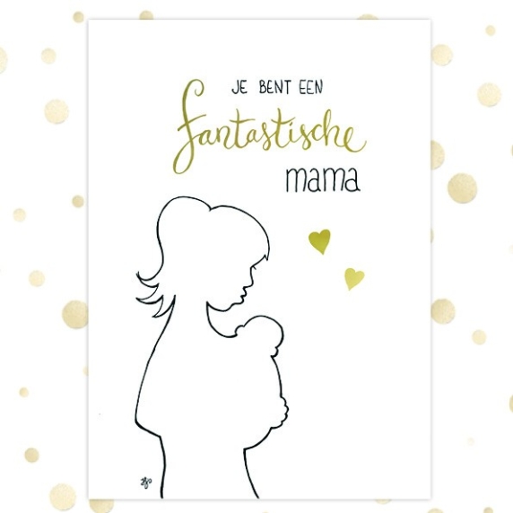 Kaart 'Fantastische mama' - MA36068 -  Golden Blessings bij MajesticAlly