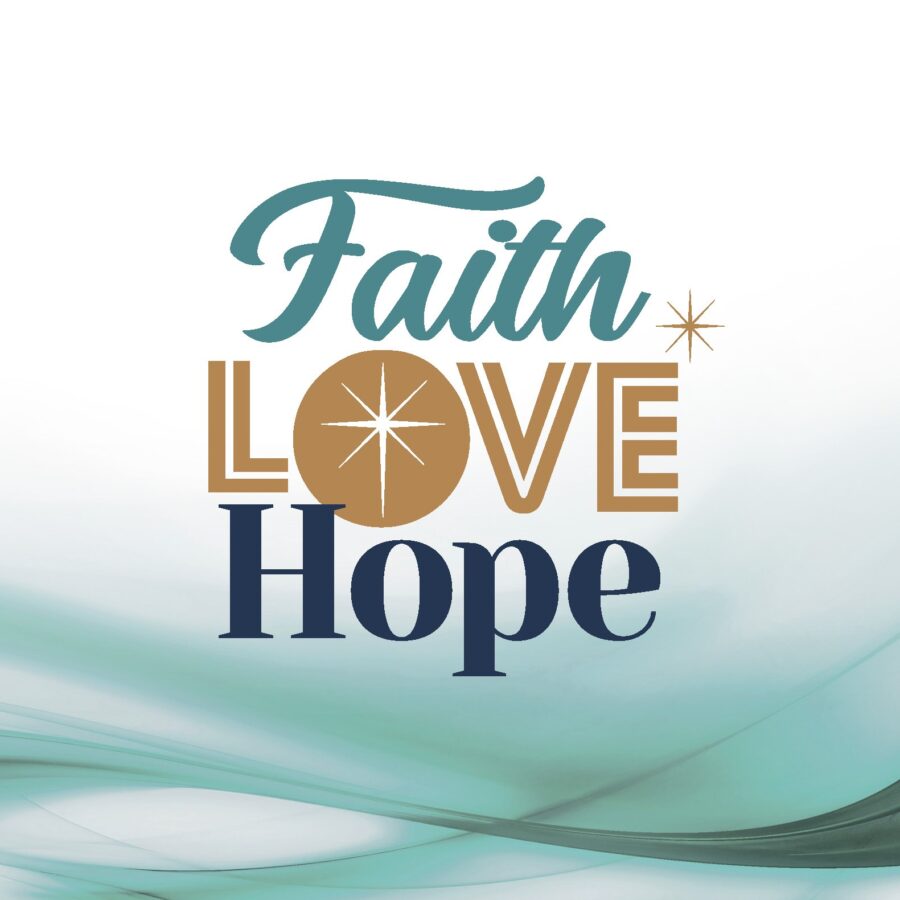 Kerstkaart 'Faith Love Hope' - 454096 - Kerst-Morgenster bij MajesticAlly