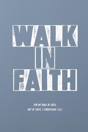 Kaart 'Walk in faith' - 552620S - Puur 2020 bij MajesticAlly