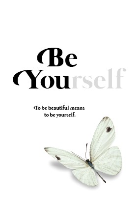 Kaart 'Be yourself' - 552629S - Puur 2020 bij MajesticAlly