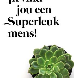 Minikaart 'Super leuk mens' - 552591MK -  Minikaartjes bij MajesticAlly