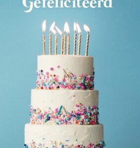 Minikaart 'Gefeliciteerd taart' - 552593MK -  Minikaartjes bij MajesticAlly