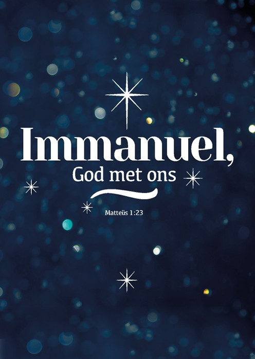 Kerstkaart 'Immanuel' - MA26230 -  Christelijke kerstkaarten bij MajesticAlly