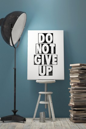 Minikaart 'Don't give up' - 552608MK -  Minikaartjes