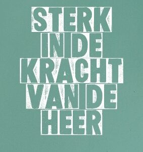 Minikaart 'Sterk in de kracht van de Heer' - 552628MK -  Minikaartjes