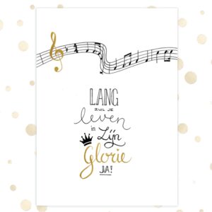 Kaart 'Lang zul je leven in Zijn glorie' - MA36008 -  Golden Blessings bij MajesticAlly