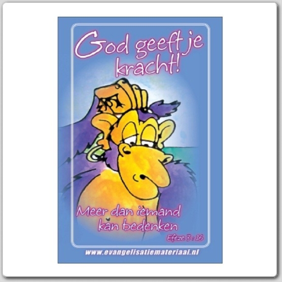 Kaart Bijbeltje 'God geeft je kracht' - 44901 -  Kinderkaarten bij MajesticAlly