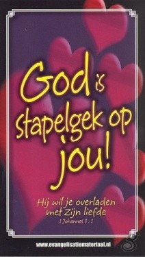 Kaart Bijbeltje 'God is stapelgek op jou' - 44909 -  Kinderkaarten bij MajesticAlly