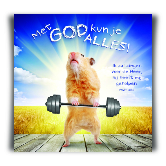 Choice kaartje met God kun je alles - MA11204 -  Minikaartjes - vierkant bij MajesticAlly