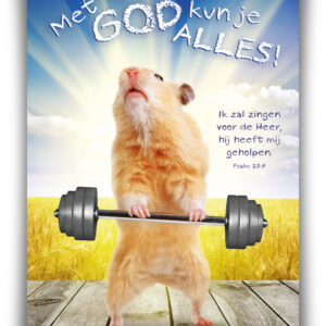Poster A3 'Met God kun je alles' - MA11374 -  Posters A3 bij MajesticAlly